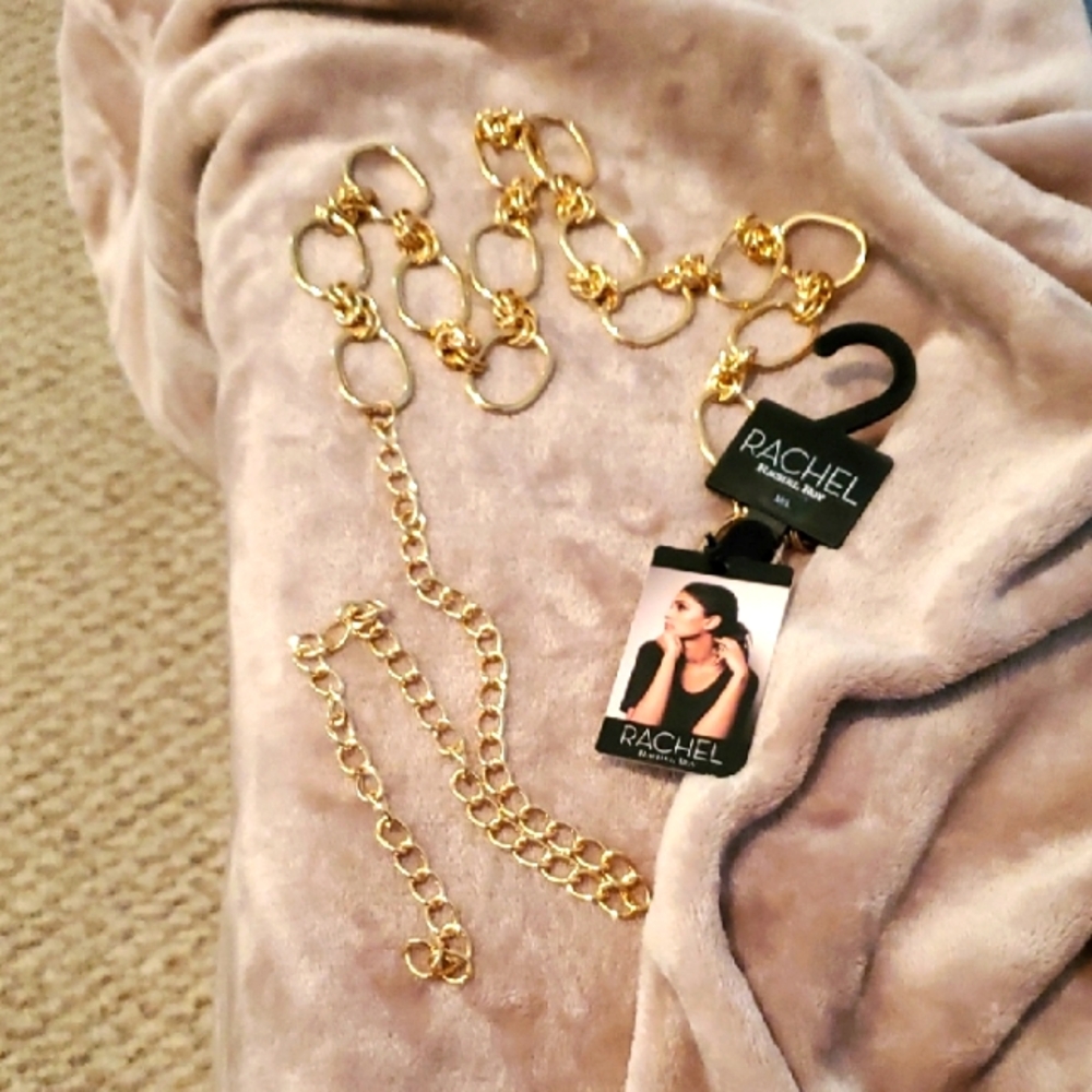 NEW Rachel Roy Gold Chain Belt, Size M/L